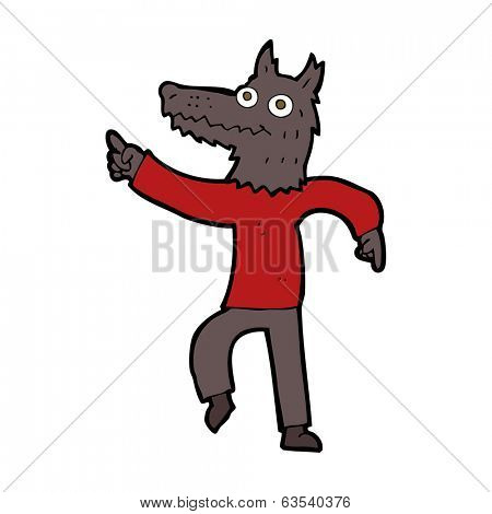 cartoon wolf man