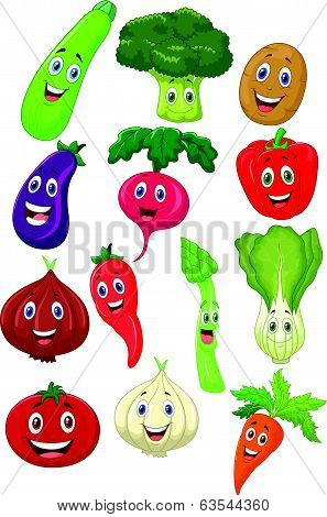 Cute vegetable cartoon character