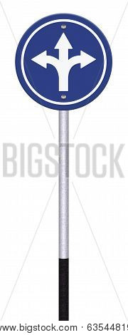 Fork in a road sign