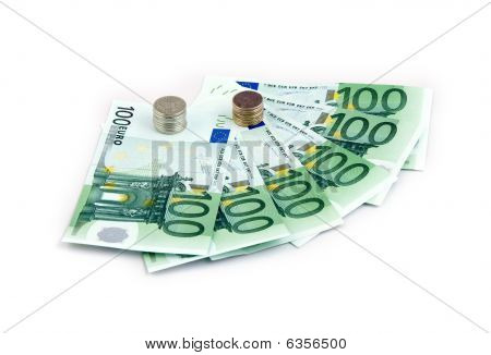 Monete russe e centinaia Euro