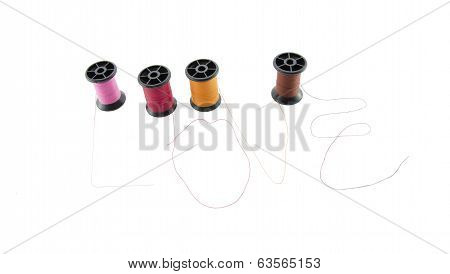 Group of colorful of thread means love