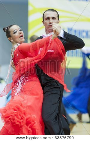 Minsk-belarus, March, 16: Seleznev Andrey - Inna Selezneva Perform Senior Standard European Program