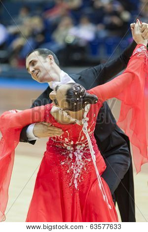 Minsk-belarus, March, 16: Seleznev Andrey - Inna Selezneva Perform Senior Standard European Program