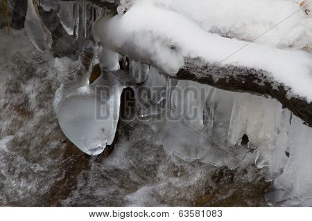 waterfall on the mountain river