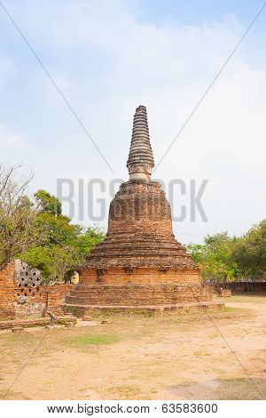 View Of Wat Phra Si Sanphet In Ayutthaya Thailand