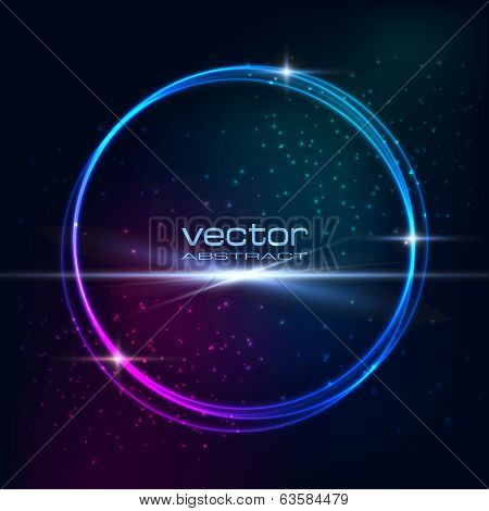 Blue light effects on round placeholder