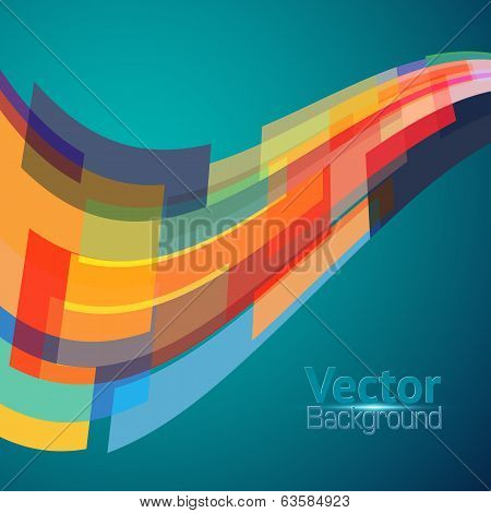 Abstract squares flow vector background