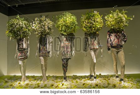Mannequins In The Showcase.