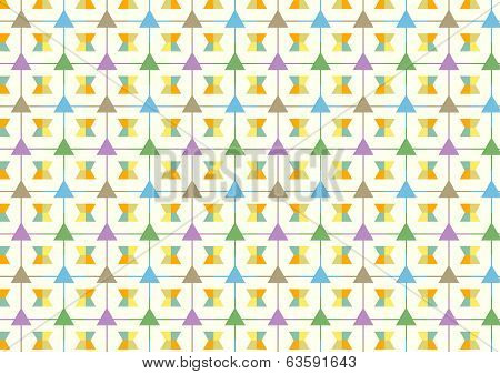 Triangle And Line And Trapezoid Pattern On Pastel Background