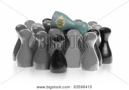 One Unique Pawn On Top Of Common Pawns