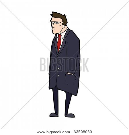 cartoon bad tempered man