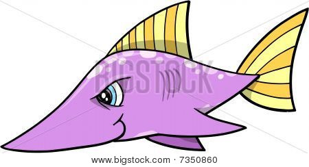 Significa pesce spada Purple Vector