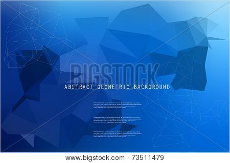 Abstract bright geometric polygonal background with place for your text