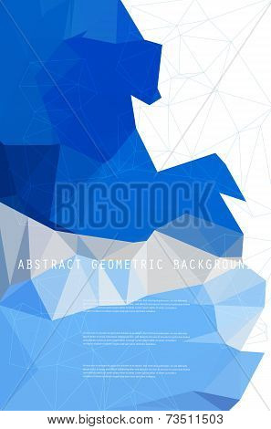 Abstract bright geometric polygonal background with place for your text