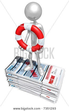 mit Lebensring auf letzten fälligen Rechnungen