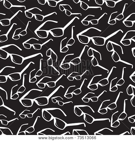 White And Black Eyeglassess Seamless Pattern Eps10