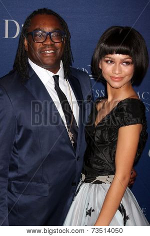 LOS ANGELES - OCT 8:  Kazembe Ajamu Coleman, Zendaya Coleman at the Princess Grace Foundation Gala 2014 at Beverly Wilshire Hotel on October 8, 2014 in Beverly Hills, CA