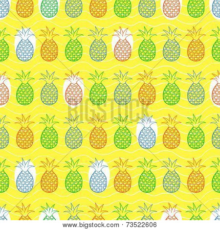 Pineapple seamless pattern