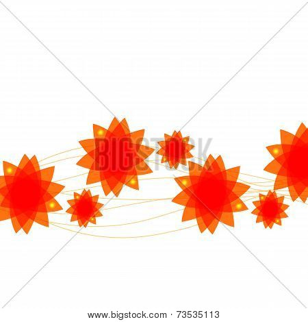 Simple abstract background of orange flowers.