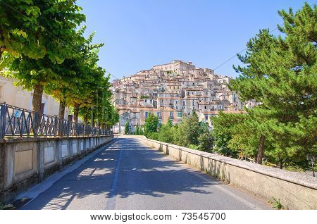 Panoramic view of Morano Calabro. Calabria. Italy.