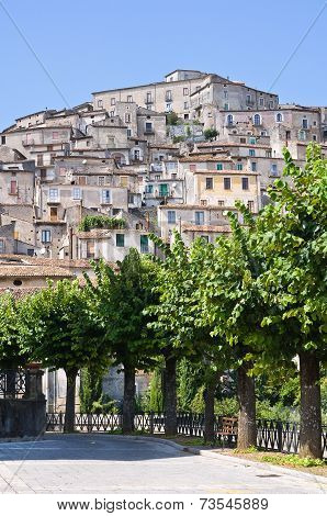 Panoramic view of Morano Calabro. Calabria. Italy.