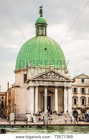 Venice, Italy,august 9, 2013: The Beautiful View Of A Canal Grande In Venice, Italy