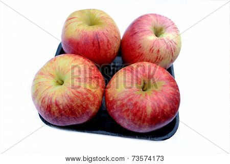 Apple on the white background.