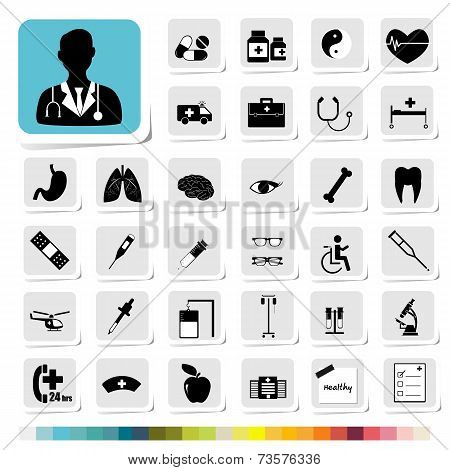 Healthcare and Medical Icon for Business Category Concept
