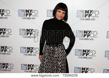 NEW YORK-OCT 08: Actress Juliette Binoche attends the premiere of 
