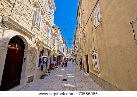 Old Stone Street Of Pag