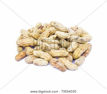 Peanuts On White Background