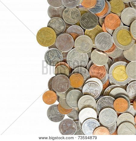 Thai Baht Coins Background