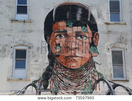 Mural art at East Williamsburg in Brooklyn