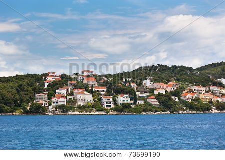 Ciovo Island, Trogir Area, Croatia View From The Sea
