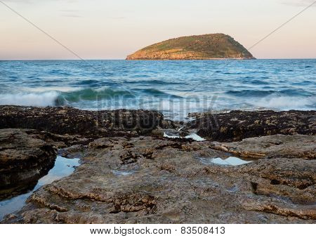 Sun setting on Puffin Island, Anglesey, North Wales