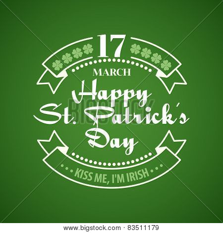 Typography St. Patrick Day. Vector illustration