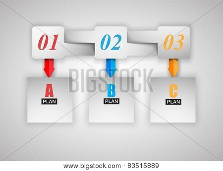 stepwise business plan infographics element