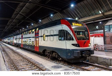Regional Train To Schaffhausen In Zurich, Switzerland