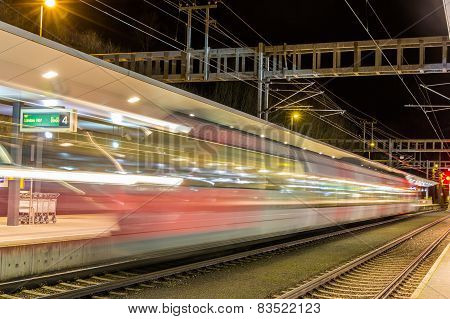 A Train Departed From Feldkirch Station - Austria
