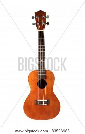 Ukulele Guitar On White Background