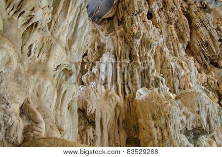 Underground Cave In Laos, With Stalagmites And Stalactites