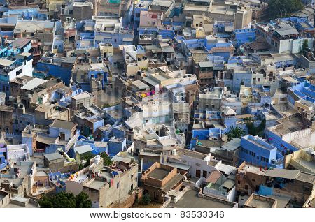 View Of Jodhpur, The Blue City, From Mehrangarh Fort