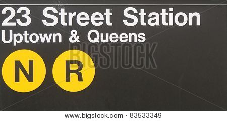 Subway entrance at 23rd Street in NYC