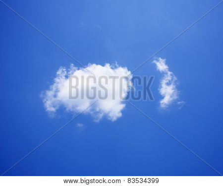 the blue sky background with white clouds