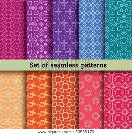 Set of seamless patterns