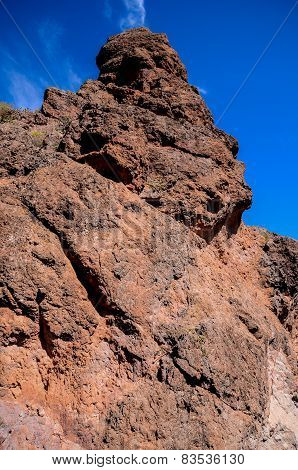 Volcanic Rock Basaltic Formation in Gran Canaria