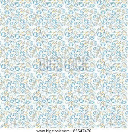 Tribal pattern in yellow and blue colors