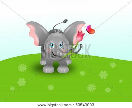Cute Small Elephant