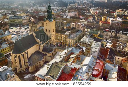 Top view of  Lviv