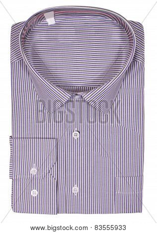 Men's blank folded shirt. Isolated on white background